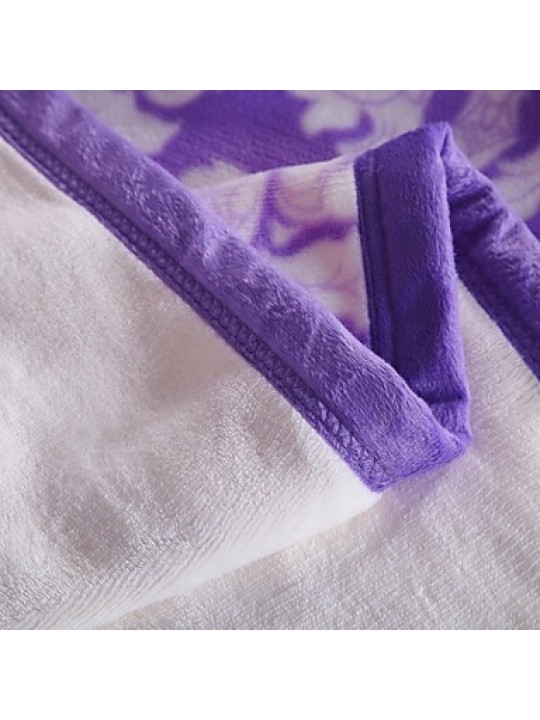 Super Soft Soild Flannel Multi-sized Plush Blanket