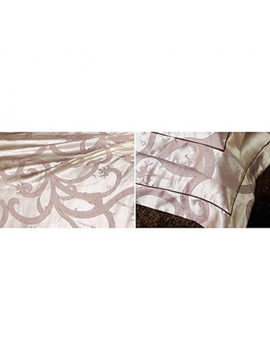 Bedtoppings Cotton Rich Jacquard Embossed 4pcs Duvet Cover Set Queen Size