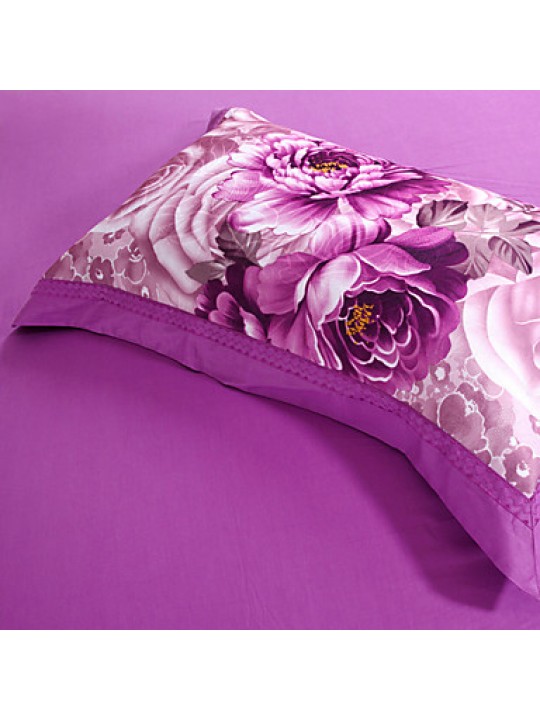 Floral Cotton 4 Piece Duvet Cover Sets