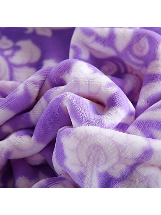 Super Soft Soild Flannel Multi-sized Plush Blanket