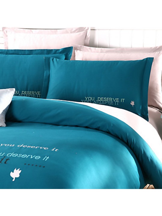  Advanced Embroidery Cotton Four- PieceActivity of Printing And Dyeing Plain Kitfor Queen/King Size