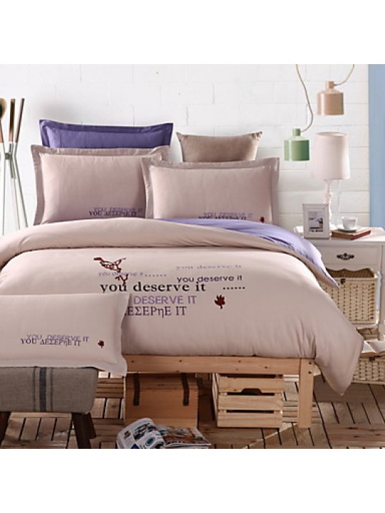  Advanced Embroidery Cotton Four- PieceActivity of Printing And Dyeing Plain Kitfor Queen/King Size