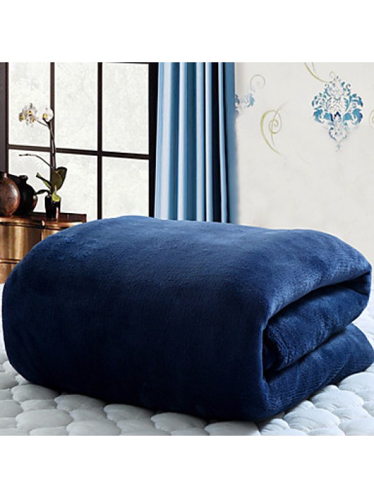 150*200cm Solid Color Flannel Fleece Blankets