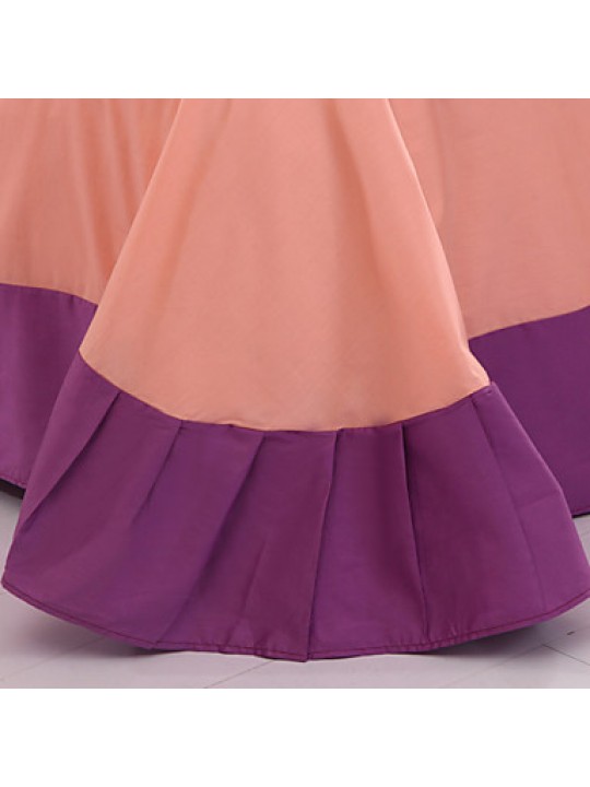 Two-Tone Bedsheet Pillowcases Duvet Cover(Purple+Pink)