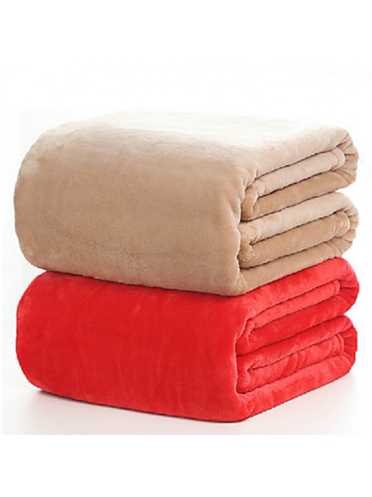150*200cm Solid Color Flannel Fleece Blankets