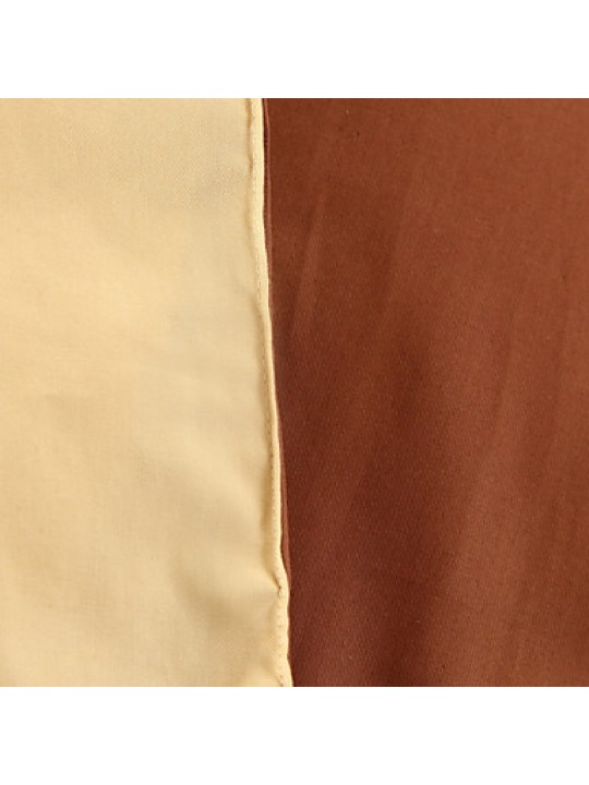 Two-Tone Bedsheet Pillowcases Duvet Cover(Canary+Coffee)