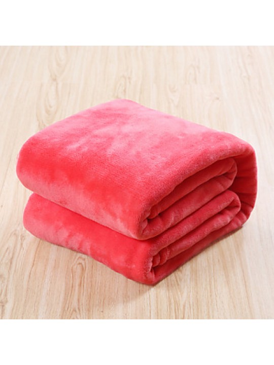 150*200cm Solid Color Flannel Fleece Blankets