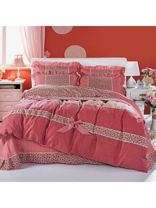 Version of the Velvet Skin-Friendly Family of Four Sanding Bedding Apply Sheets Bedding Set