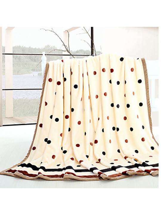 Recommend Chocolate Dots 100% Flannel Blanket New Super Soft Sofa FleecePlaid For Home Bedding