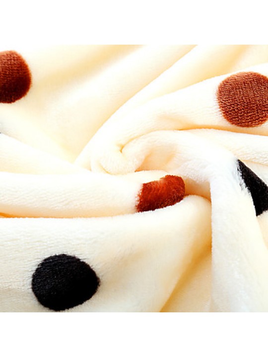 Recommend Chocolate Dots 100% Flannel Blanket New Super Soft Sofa FleecePlaid For Home Bedding