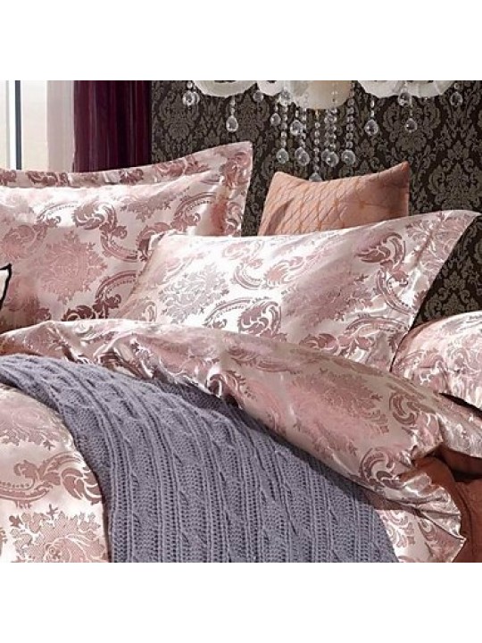 Leaf Faux Silk 4 Piece Duvet Cover Sets