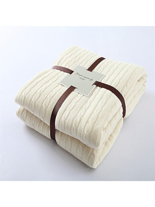 Multicolor Solid Knitted Blanket Bamboo Fiber59"*79"