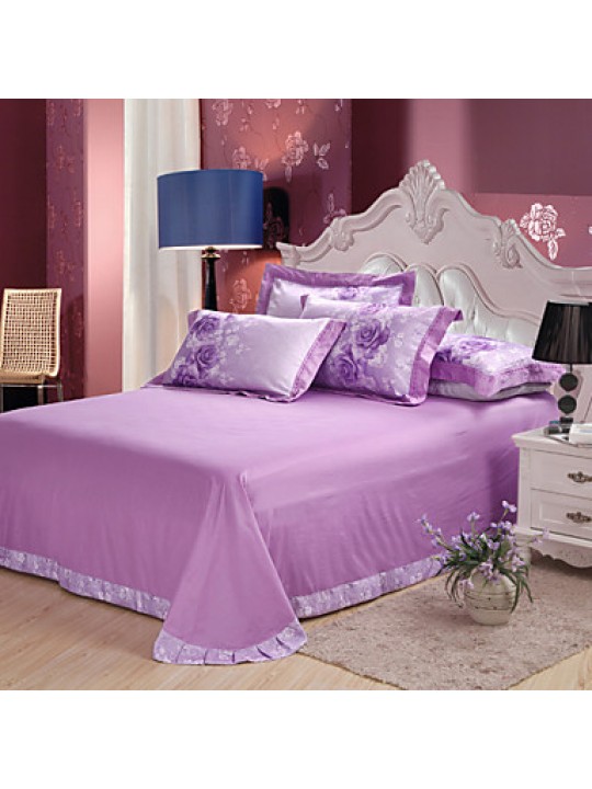 Floral Cotton 4 Piece Duvet Cover Sets