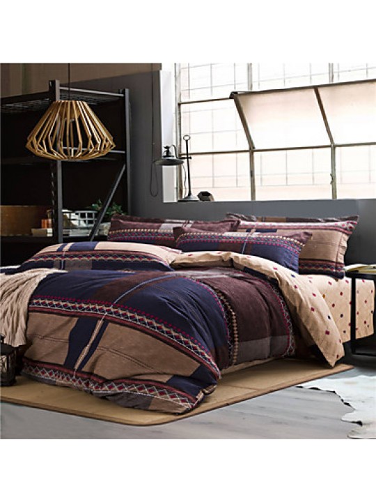  Jet Sanding Thick CottonA Family Of Four Quilt Cotton Linens Kit Full/Queen/King/C-KingSize