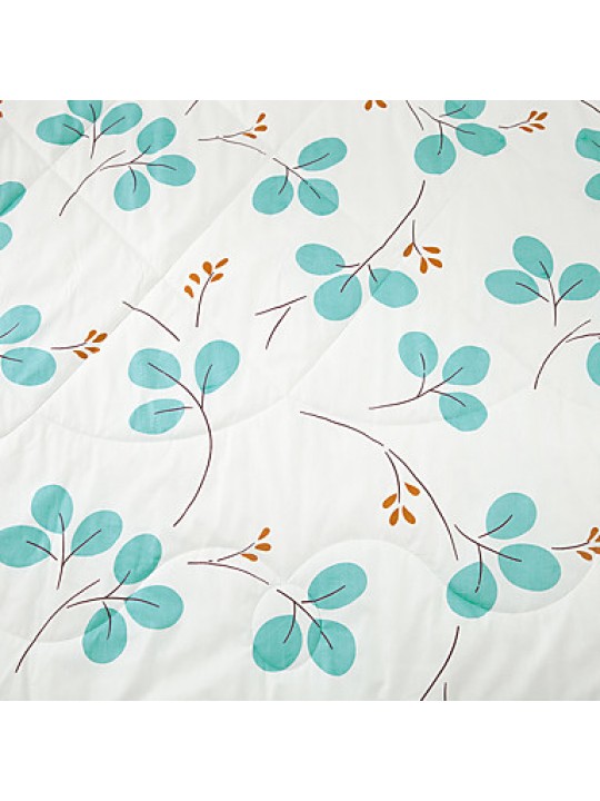 LeafPrinted 100% Mulberry Silk Filling Cotton Summer Quilt W150 x L200cm