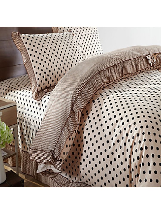 Fashion Life,High-end Full Cotton Reactive Printing Stripe Contemporary Bedding Set 4PC, FULL/Queen Size