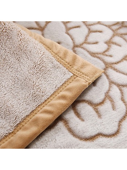 All Season Collection Soft Flannel Floral Pattern Blanket Multi-size