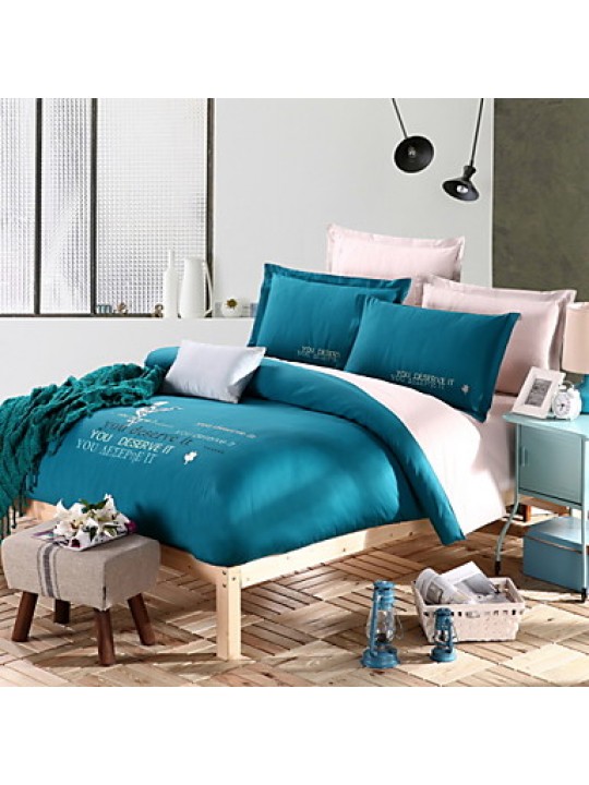  Advanced Embroidery Cotton Four- PieceActivity of Printing And Dyeing Plain Kitfor Queen/King Size