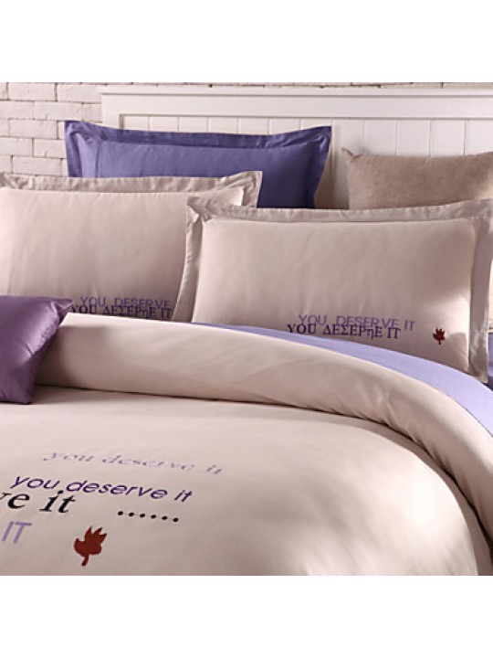  Advanced Embroidery Cotton Four- PieceActivity of Printing And Dyeing Plain Kitfor Queen/King Size