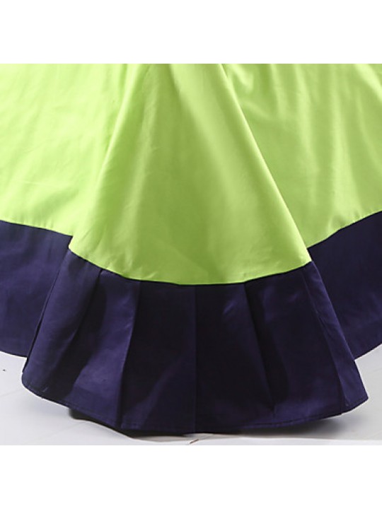 Two-Tone Bedsheet Pillowcases Duvet Cover(Blue+Green)