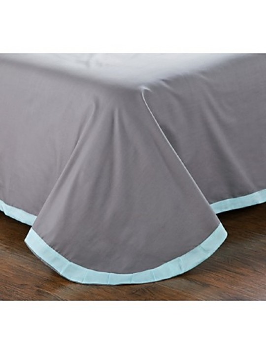 Gray Color Embroied Bedcover 100% Cotton Bedding Sets
