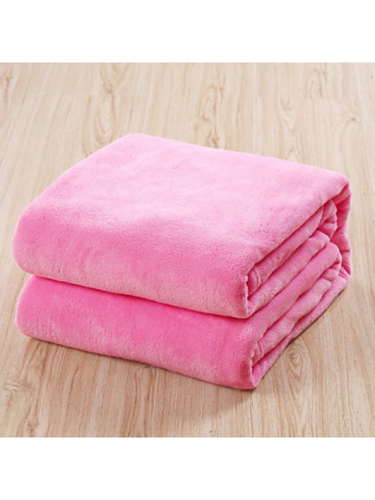 150*200cm Solid Color Flannel Fleece Blankets