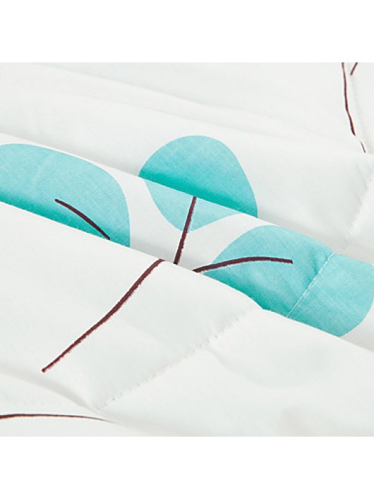 LeafPrinted 100% Mulberry Silk Filling Cotton Summer Quilt W150 x L200cm