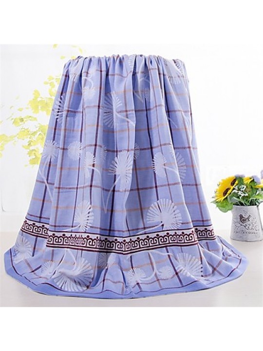 Knitted Multi-color Floral Full Cotton Blanket W59" by L79"