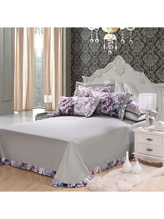 Floral Cotton 4 Piece Duvet Cover Sets