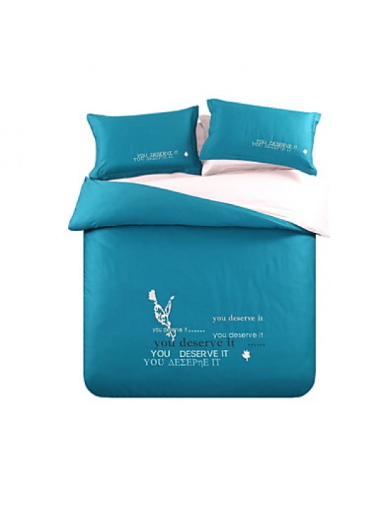 Advanced Embroidery Cotton Four- PieceActivity of Printing And Dyeing Plain Kitfor Queen/King Size