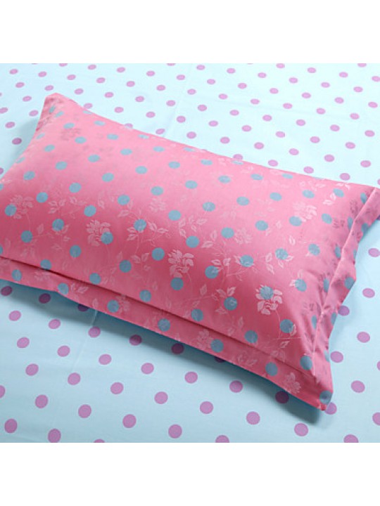 Floral Cotton / Faux Silk 4 Piece Duvet Cover Sets