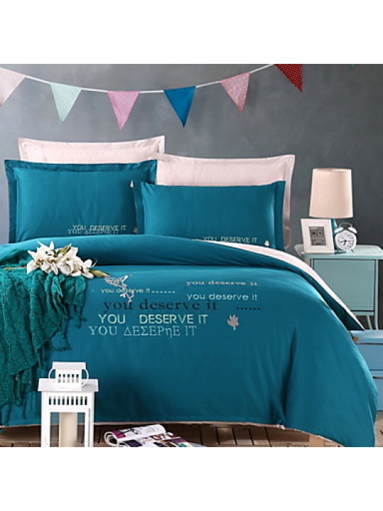  Advanced Embroidery Cotton Four- PieceActivity of Printing And Dyeing Plain Kitfor Queen/King Size