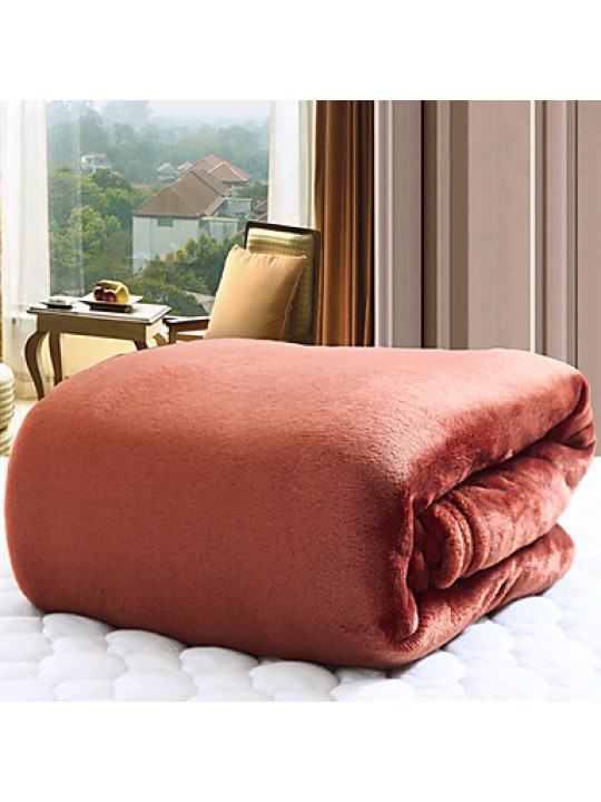 150*200cm Solid Color Flannel Fleece Blankets